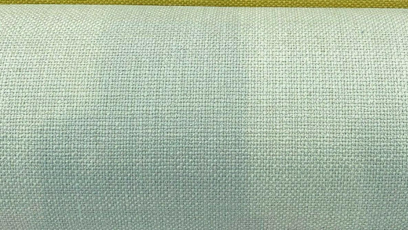 Talbot Seafoam Green Linen Chenille Upholstery Fabric - Seafoam Green, 54" Width, Railroad (1 Yard)