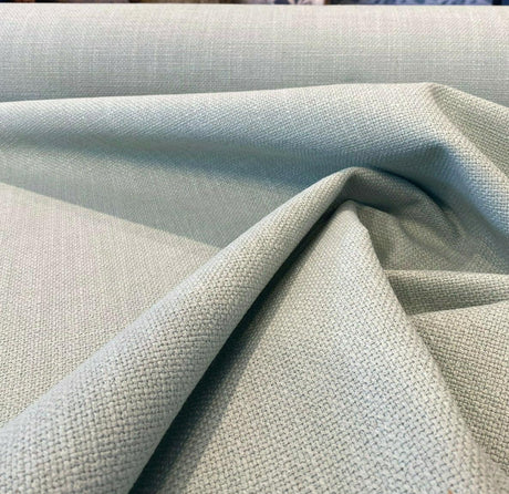 Talbot Seafoam Green Linen Chenille Upholstery Fabric - Seafoam Green, 54" Width, Railroad (1 Yard)