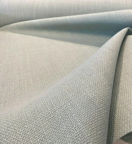 Talbot Seafoam Green Linen Chenille Upholstery Fabric - Seafoam Green, 54" Width, Railroad (1 Yard)