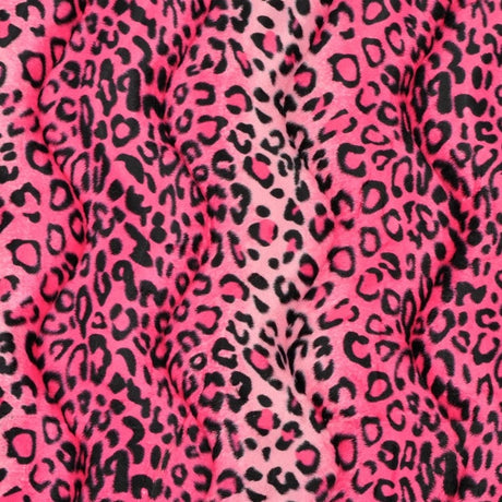 Leopard Print Velboa Faux Fur Fabric