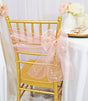 Organza Chair Sashes Blush Pink/Rose Gold 8x108