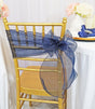 Organza Chair Sashes Navy Blue 8x108