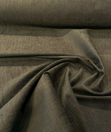 Crypton Summit Slope Polyester Blend Fabric - Chocolate Brown Chenille Upholstery, 54" Width (1 Yard)
