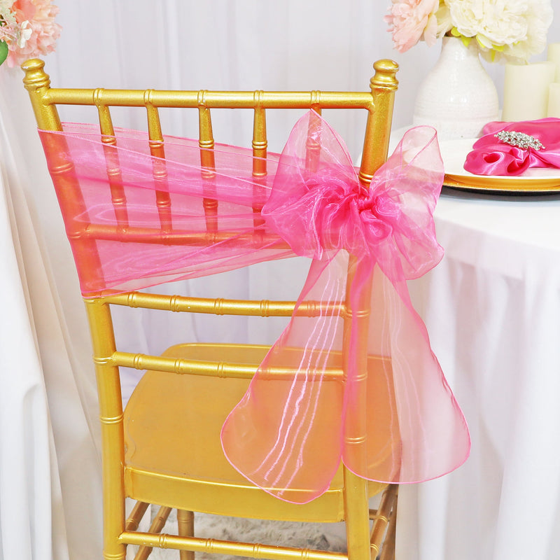 Organza Chair Sash Sample Bubble Gum