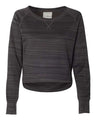 Women's Odyssey Striped Performance Fleece Hi-Low Crewneck Sweatshirt