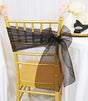 Organza Chair Sash Black 8x108