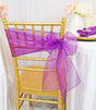 Organza Chair Sash Purple 8x108