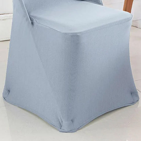 1 funda de silla de spandex azul polvo elástico para asiento plegable con estilo