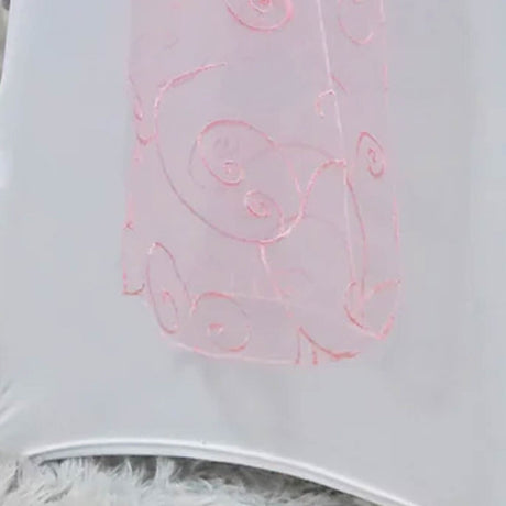 10 Pieces Pink Embroidered Organza Chair Sashes 8"x108" Elegant Event Decoration