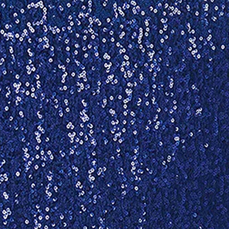 1 Piece Navy Blue Sequin Spandex Chair Cap 13.5 inch by 10 inch Wedding Cover