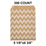 Eco-Friendly White Paper Merchandise Bags 5 1/8" x 6 3/8"