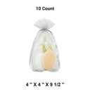 Bolsas de organza con fondo cuadrado de cartón 4'' x 4'' x 9 1/2'' para regalos pequeños