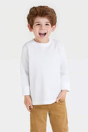 RADYAN® Toddler Cotton Jersey Long Sleeve Crewneck T-shirt - 3311