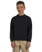 JERZEES® Dri-Power Youth Poly Cotton Long Sleeve Crewneck T-Shirt