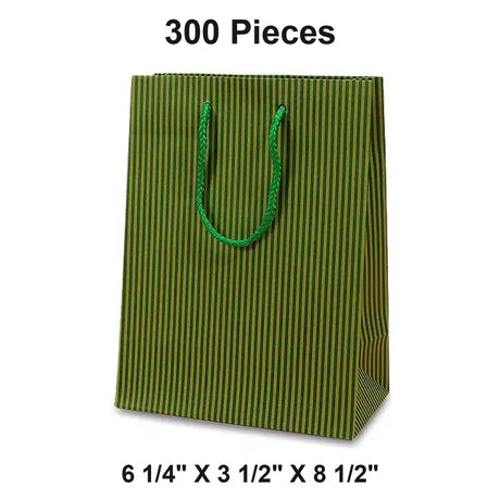 Wide Pinstripe Paper Euro Totes 6 1/4'' X 3 1/2'' X 8 1/2'' Trendy