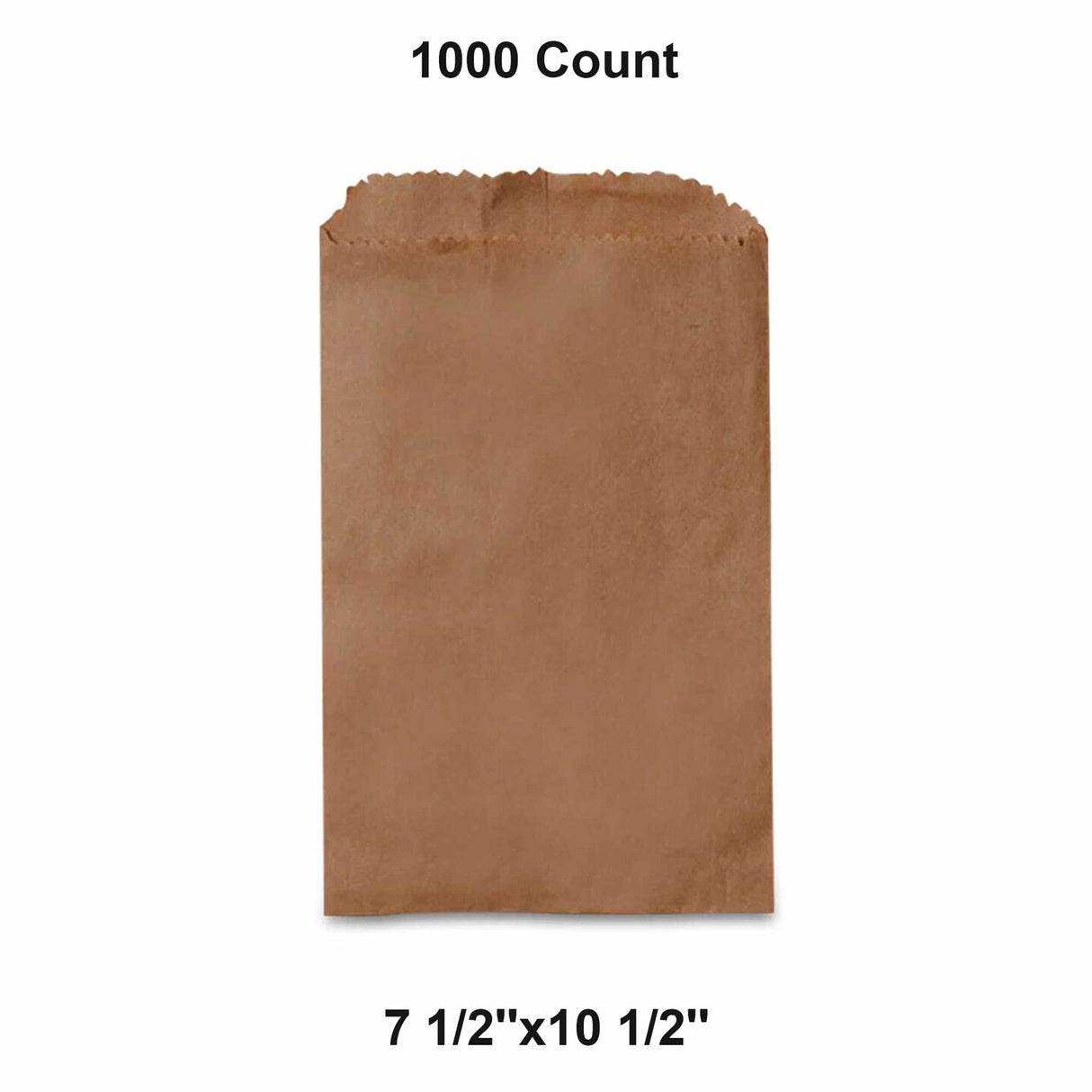 Flat Kraft Paper Bags 7 1/2" x 10 1/2"