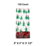 5” x 3” x 11.5” Holiday Cello Bags with Festive Patterns