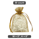 Sheer Organza Gift Bags 5” x 8” for Special Occasions