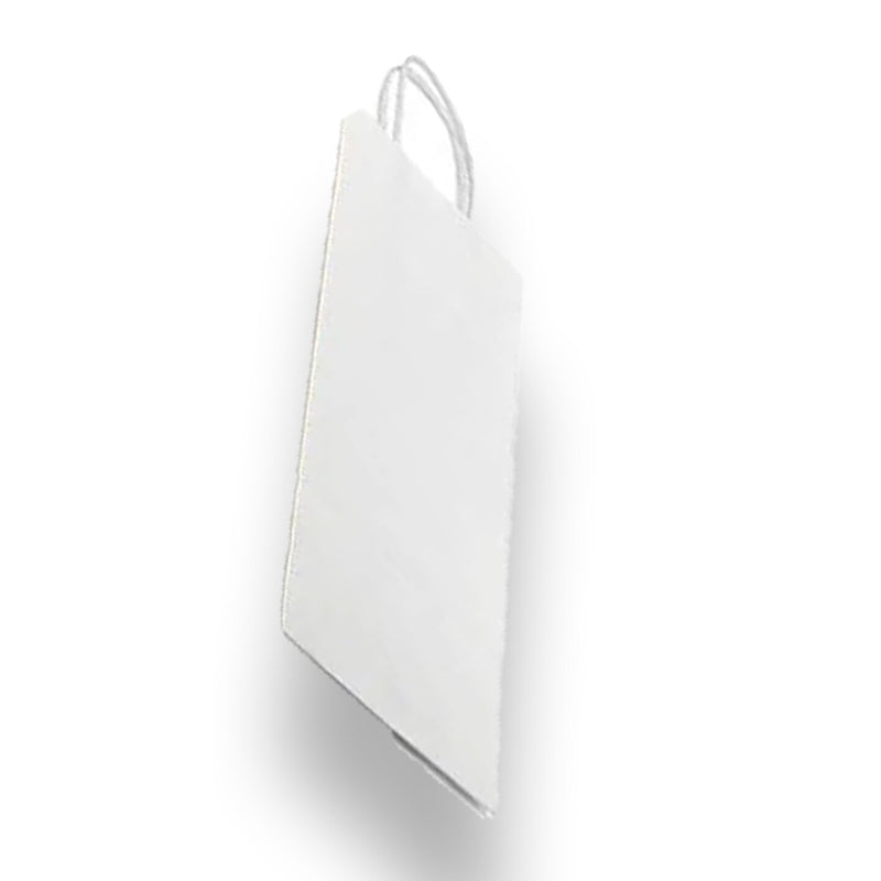 Roomy Plain White Kraft Shopping Bag 16" x 6" x 18 1/2"