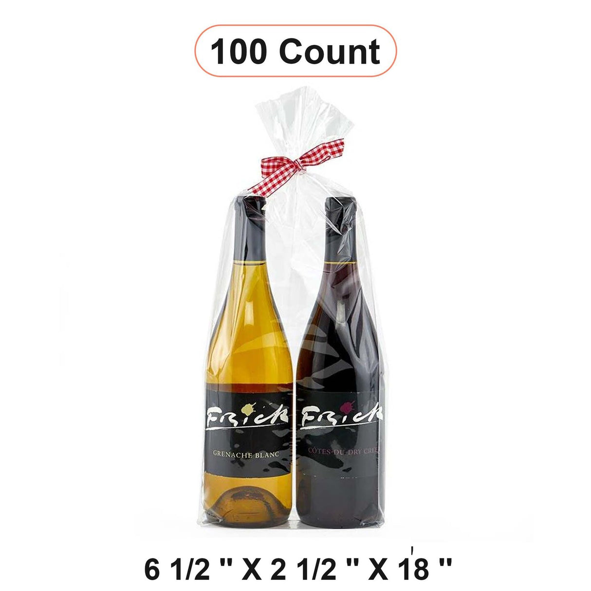 Clear Bottle Bag 6 1/2'' x 2 1/2'' x 18''