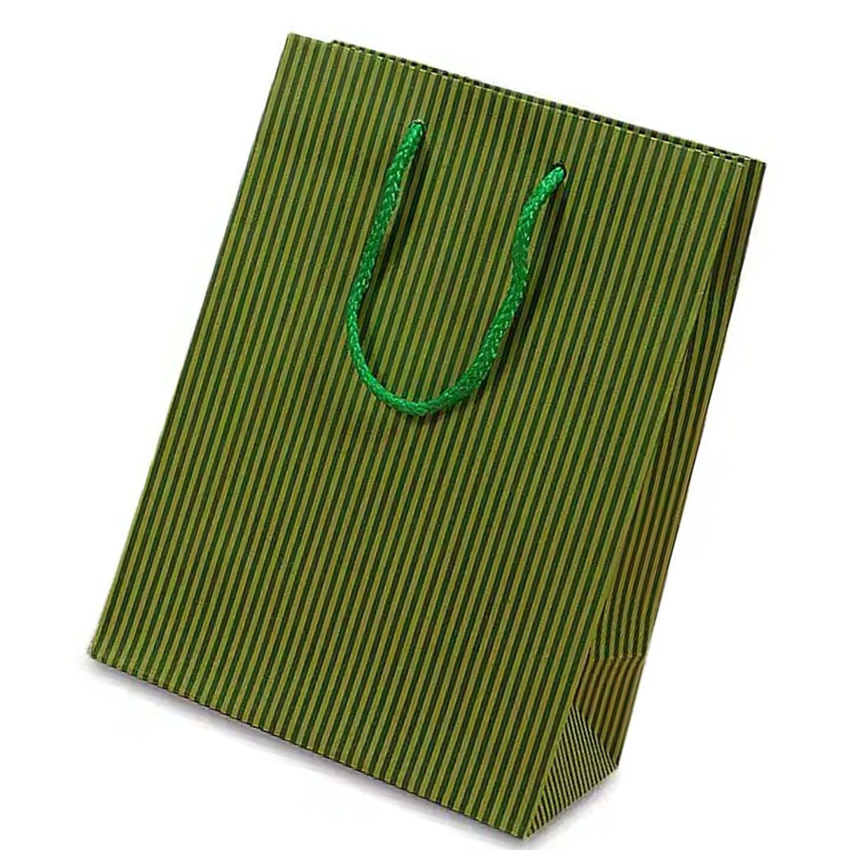 Wide Pinstripe Paper Euro Totes 13'' X 5'' X 10'' Sturdy