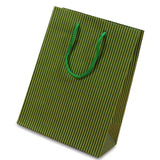 Wide Pinstripe Paper Euro Totes 13'' X 5'' X 10'' Sturdy