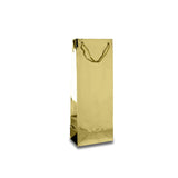 Sleek Metallic Paper Wine Bottle Euro Tote 5" x 3" x 13 1/4"
