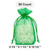 Flat Bottom Organza Bags 5 1/2''x11/2''x10 1/2'' for Premium Gift Bags