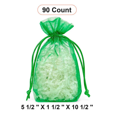 Flat Bottom Organza Bags 5 1/2''x11/2''x10 1/2'' for Premium Gift Bags