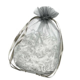 Wide Round Flat Bottom Organza Bags 6 1/2'' x 4'' x 7'' for Party Gifts