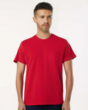 Gildan Heavy Cotton Crewneck Short Sleeve Pocket T-Shirt – Unisex Cotton Tee