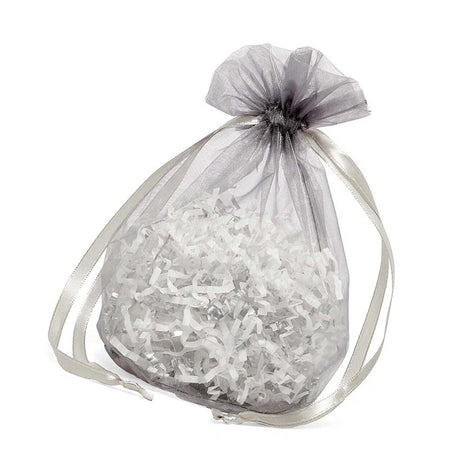 Wide Round Flat Bottom Organza Bags 6 1/2'' x 4''x7'' for Elegant Wrapping