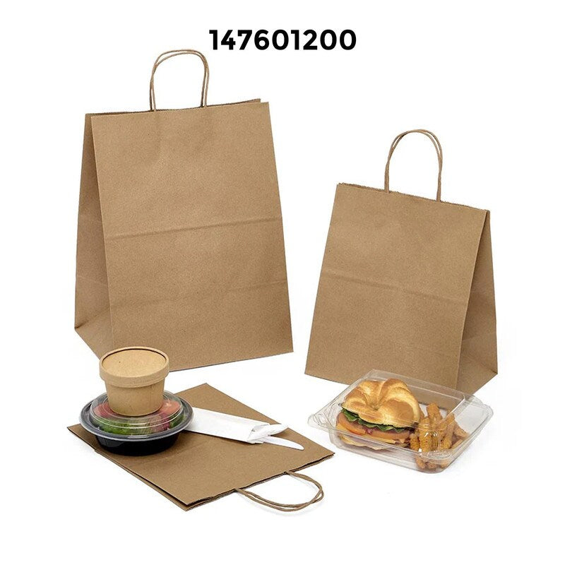 Tamper-Resistant Take-Out Shopping Bags Standard 10" x 6 3/4" x 12"