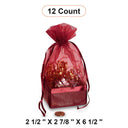 Bolsas de organza con caja en el fondo 2 1/2'' x 2 7/8'' x 6 1/2'' para fiestas
