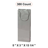 Chic Glossy Paper Wine Bottle Euro Tote 5" x 3" x 13 1/4"