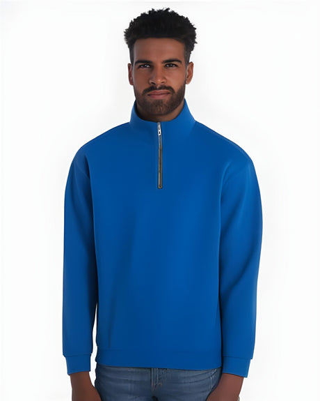 JERZEES® Nublend Cadet Collar Quarter-Zip Long Sleeve Sweatshirt