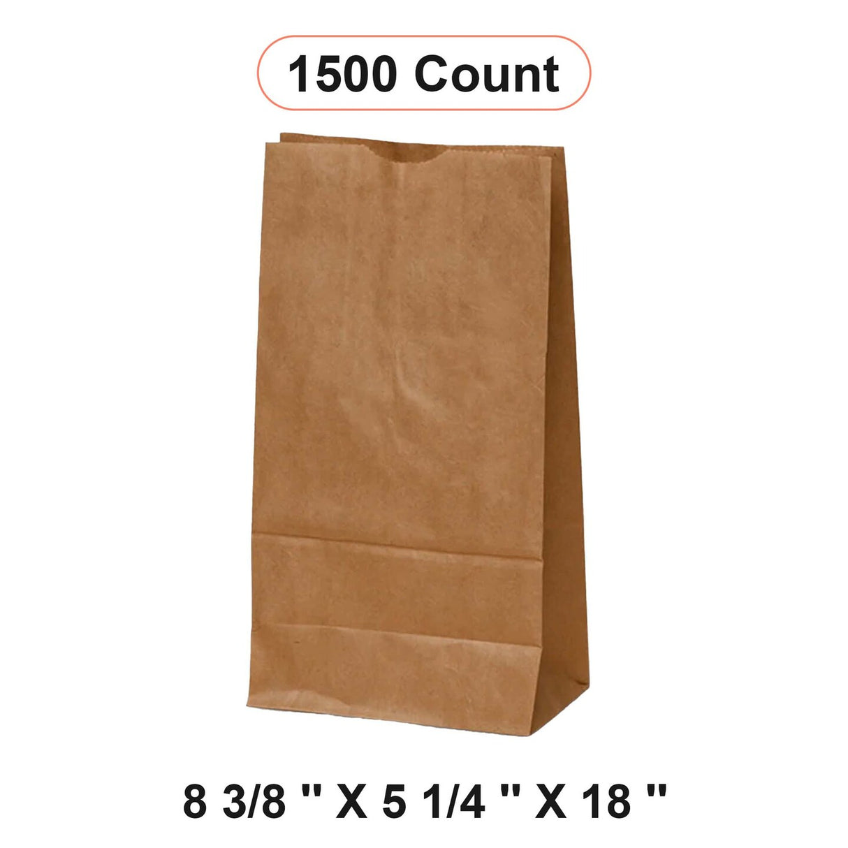 Kraft Storage Bags 8 3/8'' x 5 1/4'' x 18''