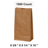 Kraft Storage Bags 8 3/8'' x 5 1/4'' x 18''