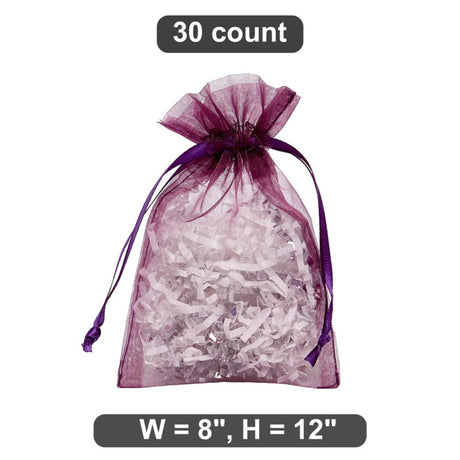 8” x 12” Organza Drawstring Bags Great for Small Gifts