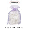 Flat Bottom Organza Bags 5 1/2''x11/2''x10 1/2'' for Fancy Favor Bags