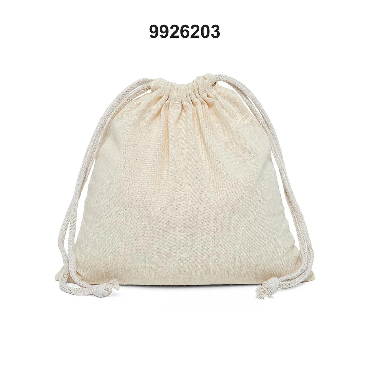 Compact 2" x 3.5" Plain Cotton Muslin Pouch