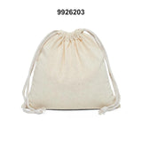 Compact 2" x 3.5" Plain Cotton Muslin Pouch
