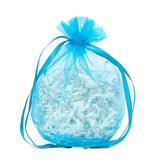 Wide Round Flat Bottom Organza Bags 6 1/2'' x 4'' x 7'' for Special Occasions