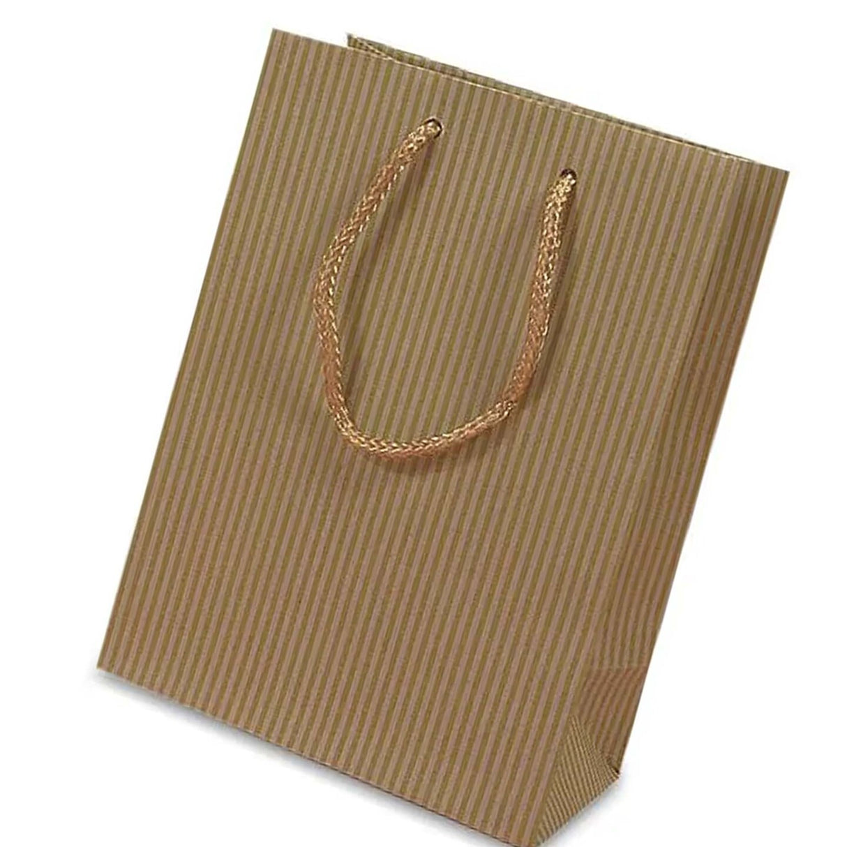 Wide Pinstripe Paper Euro Totes 13'' X 5'' X 10''