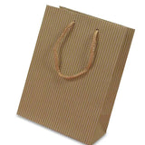 Wide Pinstripe Paper Euro Totes 13'' X 5'' X 10''