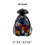 Cardboard Square Bottom Organza Bags 4'' x 4'' x 9 1/2''' for Weddings