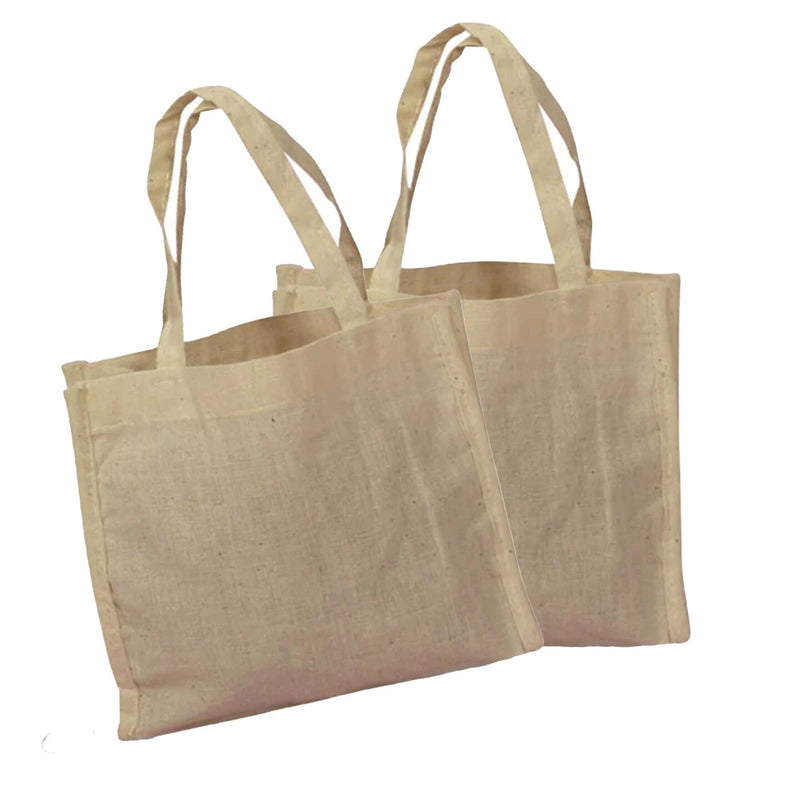 White Cotton Holders Large Bags 7'' × 2 3/4'' × 6'' Great for Gifts