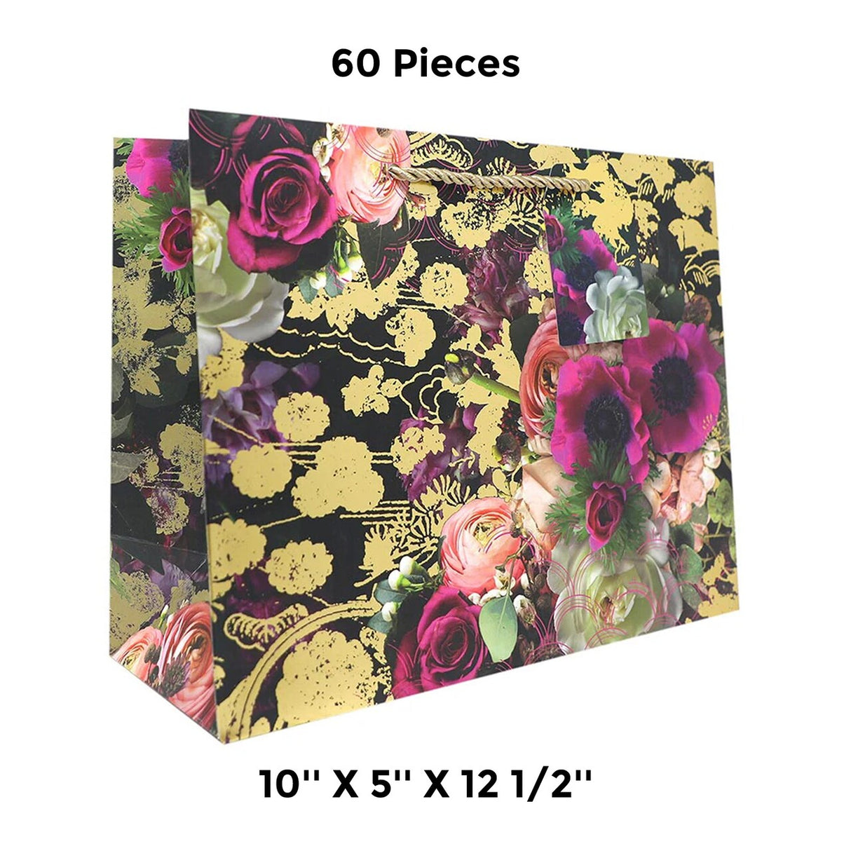 Elegant Patterned Gift Bags 10" x 5" x 12-1/2"