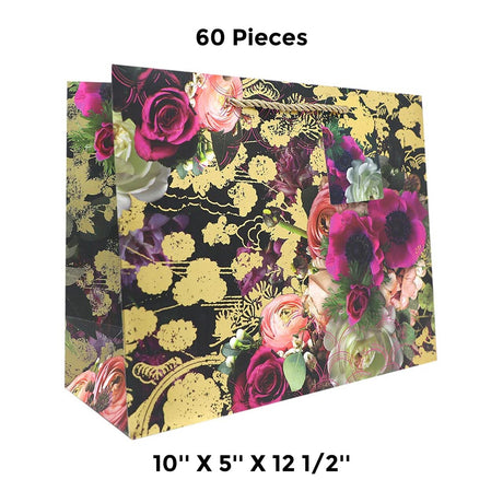 Elegant Patterned Gift Bags 10" x 5" x 12-1/2"
