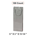 Chic Glossy Paper Wine Bottle Euro Tote 5" x 3" x 13 1/4"